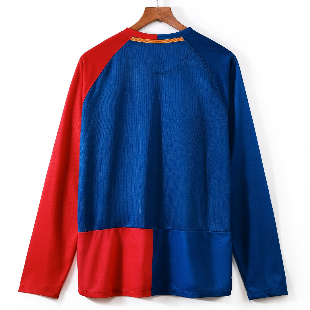 2008-2009 Maillot Barcelone Domicile Rétro Manches Longues