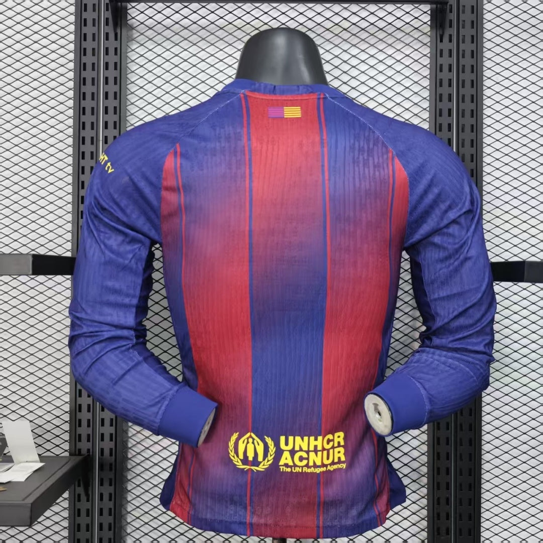 Maillot 25/26 Barcelone Domicile player Manches Longues