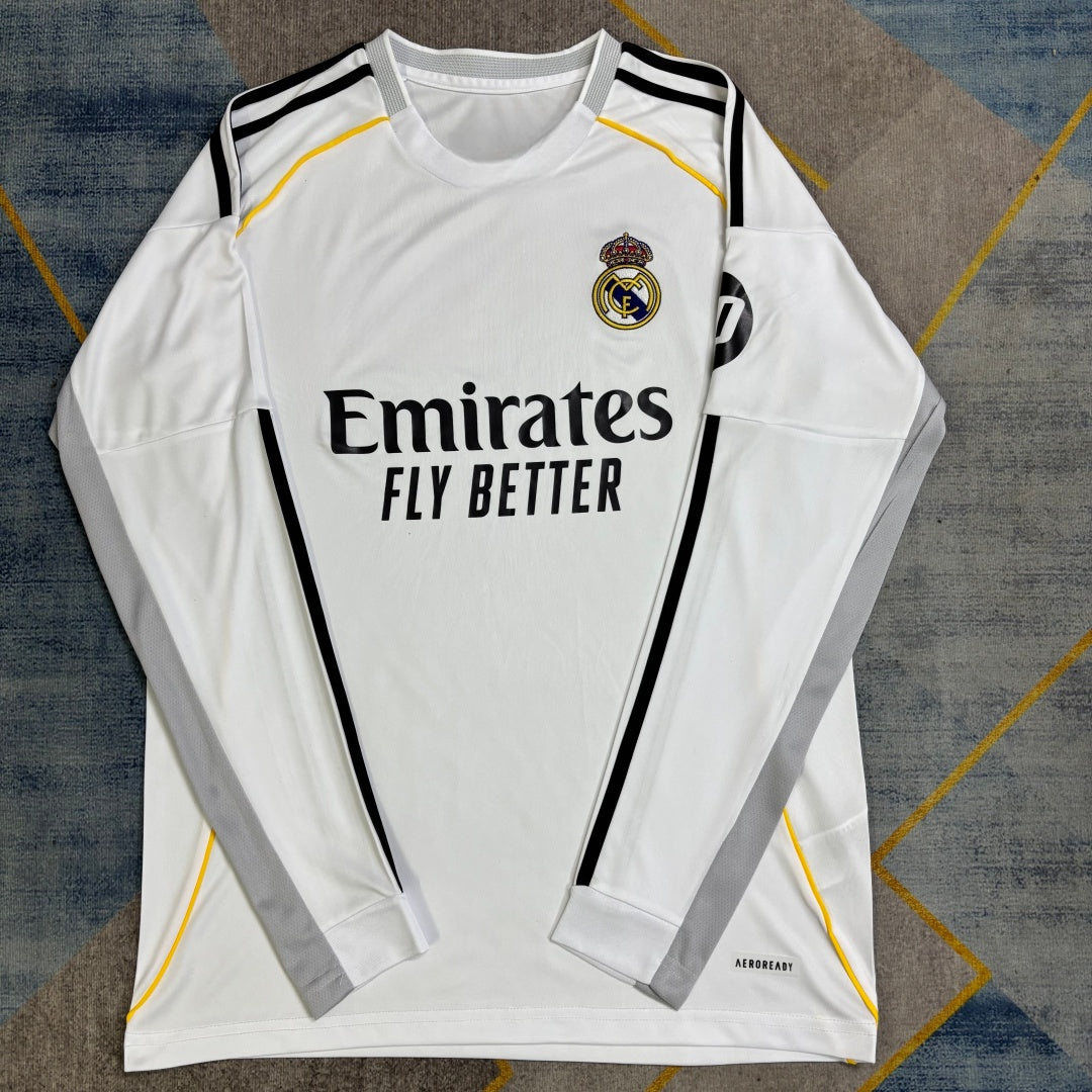 Maillot 25/26 Real Madrid Domicile Manches Longues
