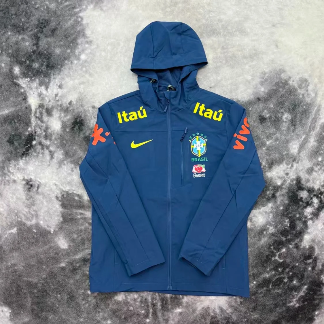 Veste coupe-vent réversible Brésil blue