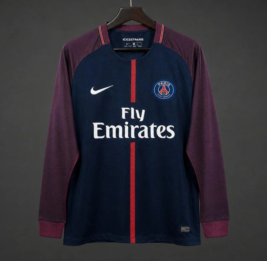 2017-2018 Maillot PSG Domicile Retro Manches Longues