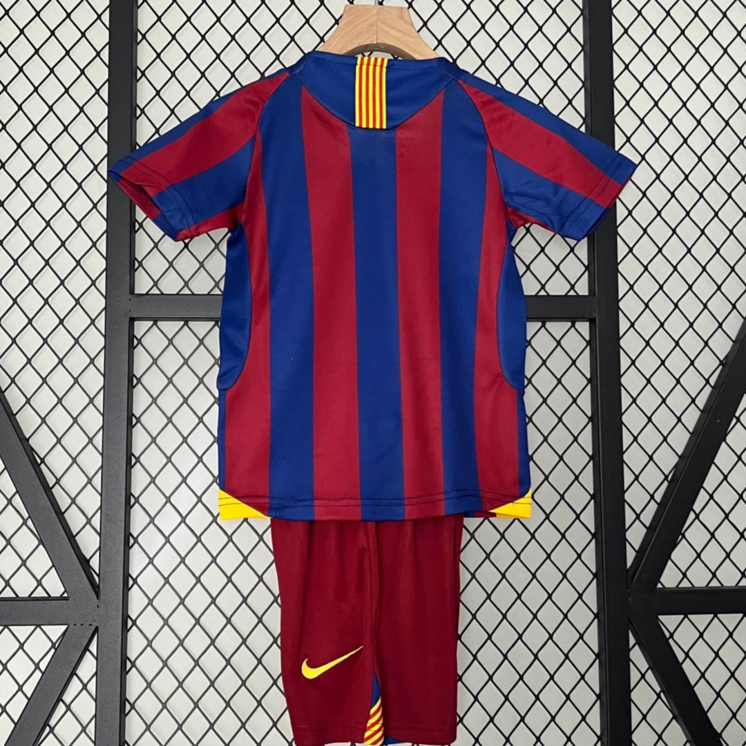 2005-2006 Ensemble Enfant Barcelone Domicile Rétro