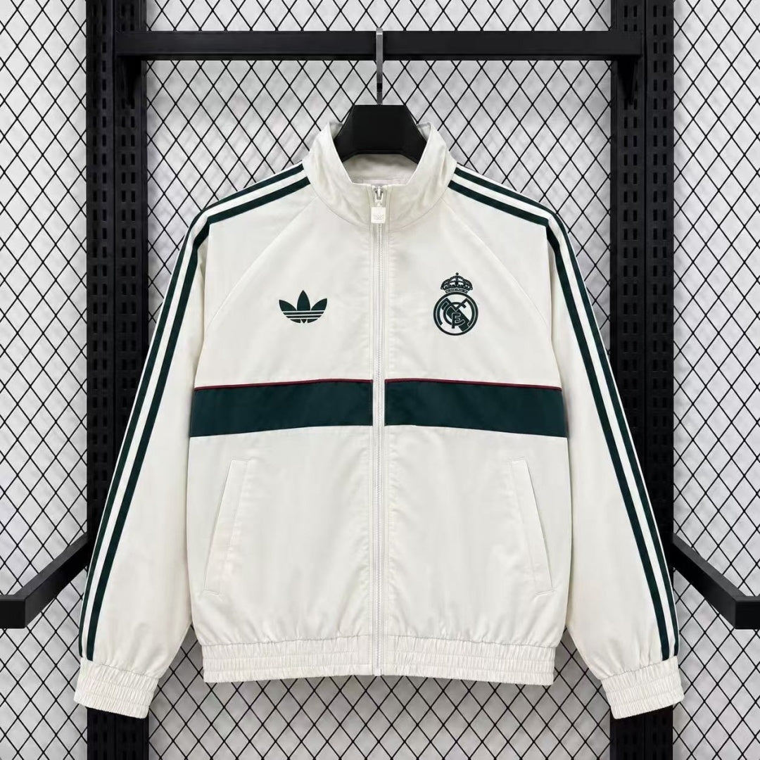 Veste coupe-vent réversible Real Madrid white