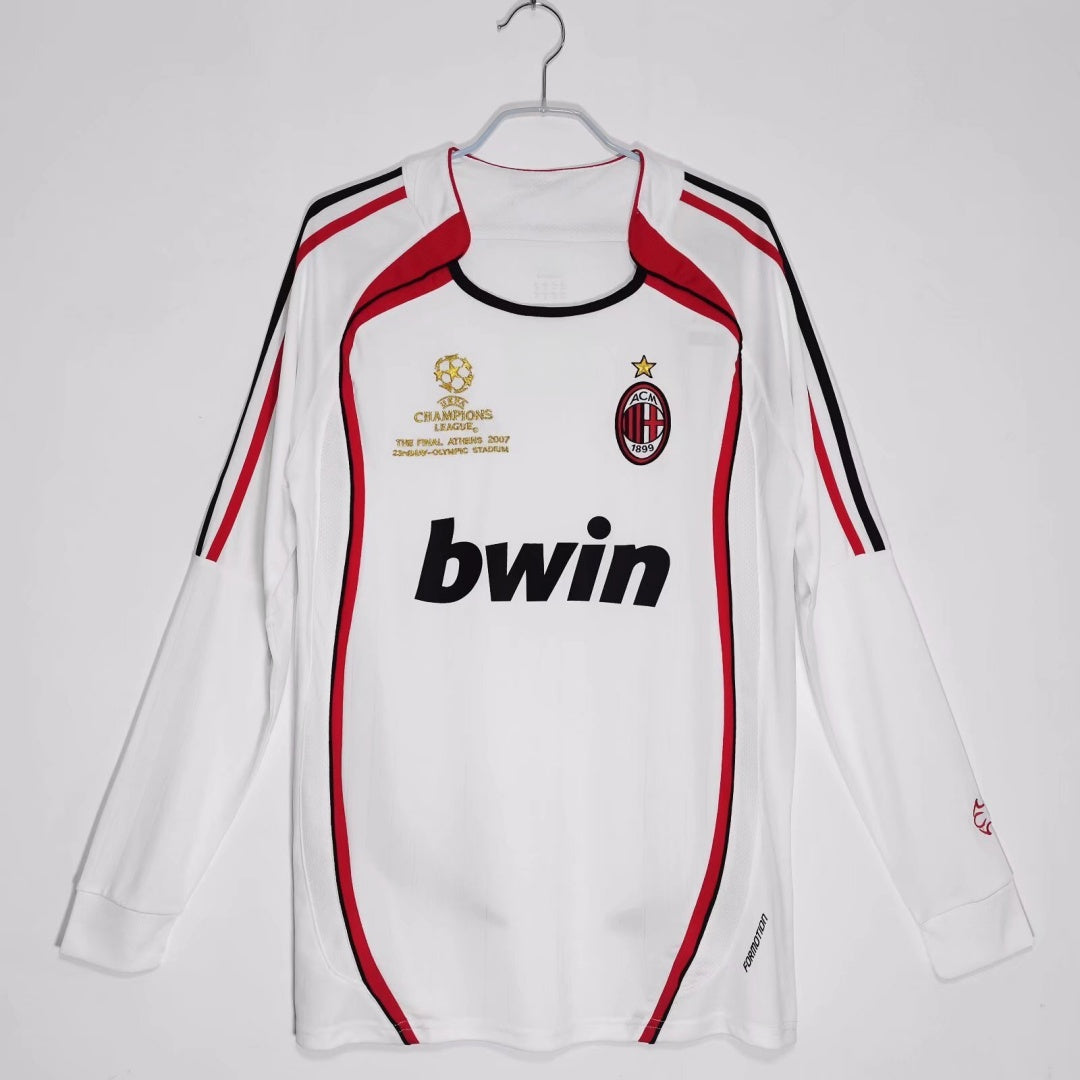 2006 2007 Maillot AC Milan Extérieur Rétro Manches Longues