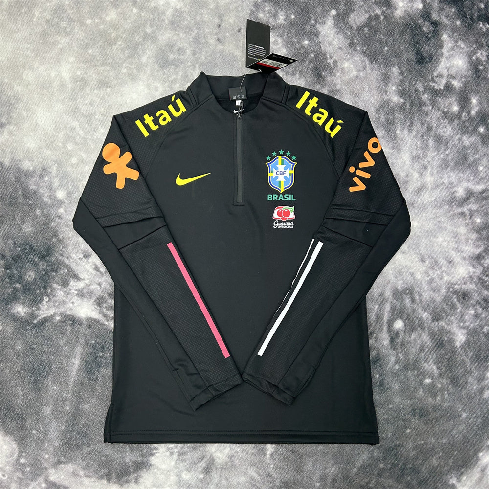 Veste du Brésil Zippé 2026 Longues training black