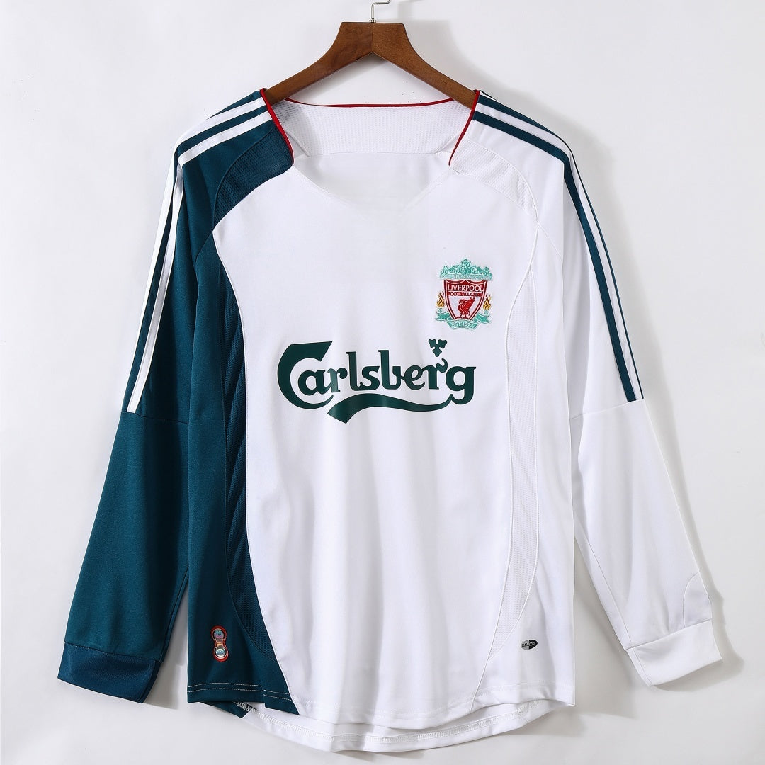 2006-2007 Maillot Liverpool Extérieur Retro Manches Longues