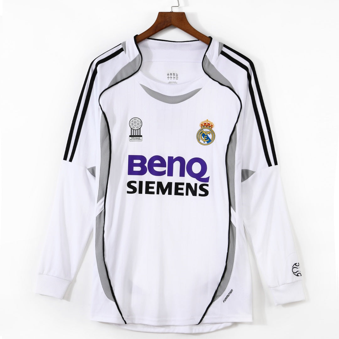 2006-2007 Real Madrid  Domicile Retro Manches Longues