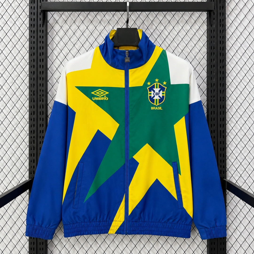 Veste coupe-vent réversible Brésil green