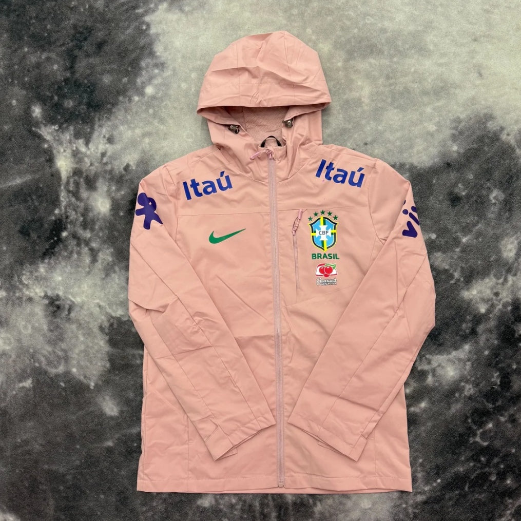 Veste coupe-vent réversible Brésil rose