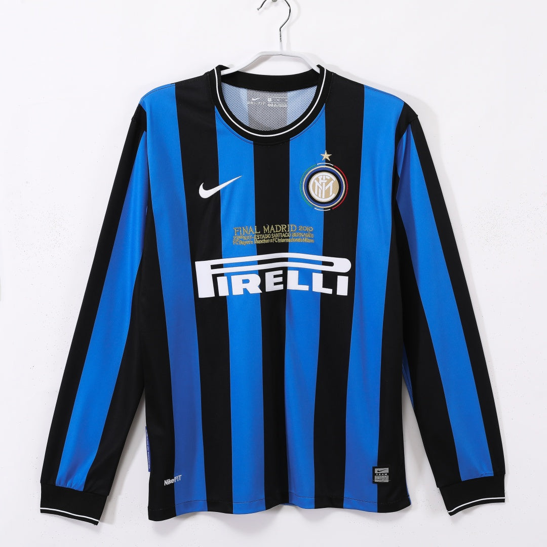 2009-2010 Maillot Retro Inter Milan Domicile Manches Longues
