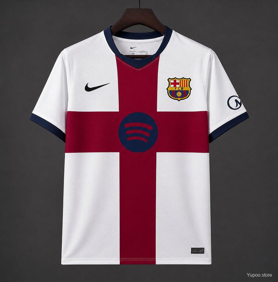 Maillot 26/27 Barcelone Fourth White&Red