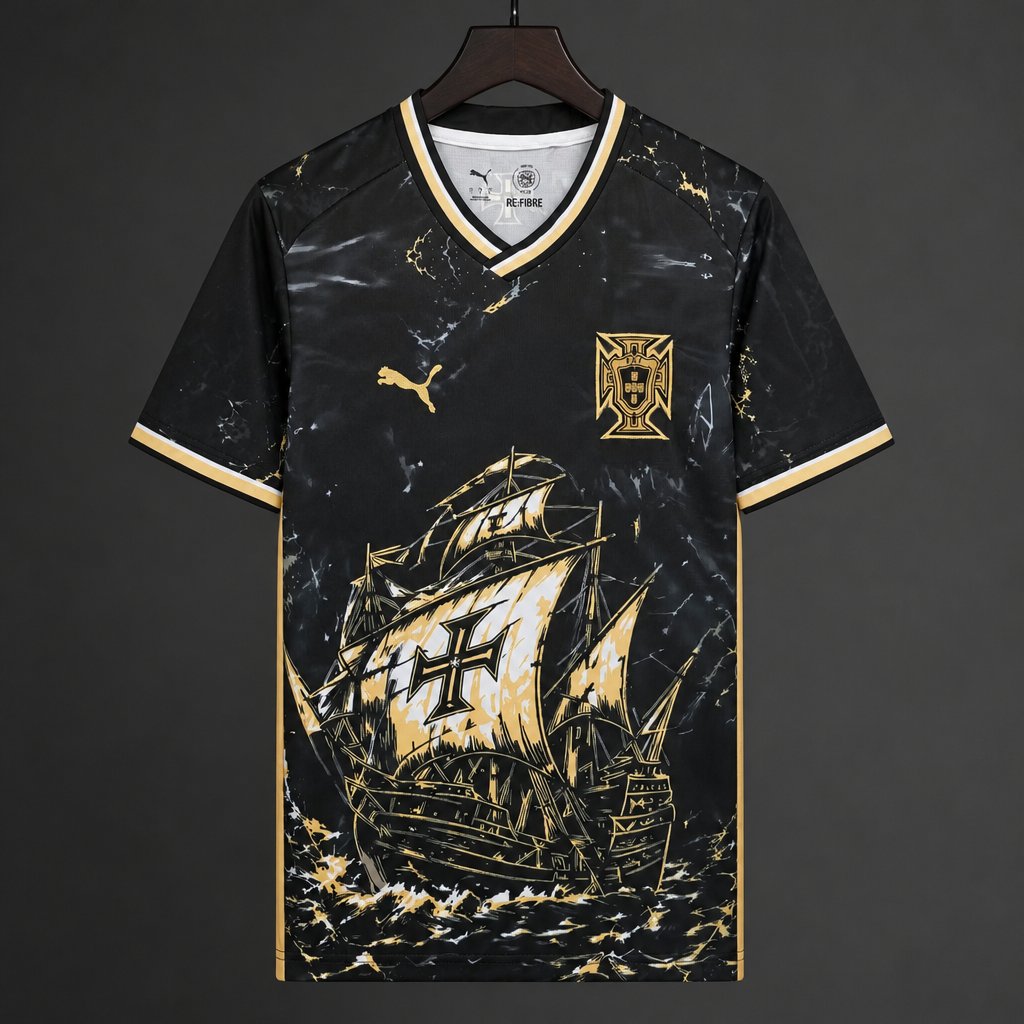 Maillot 26/27 Portugal Spécial Special Edition Black Caravel Ship Graphic