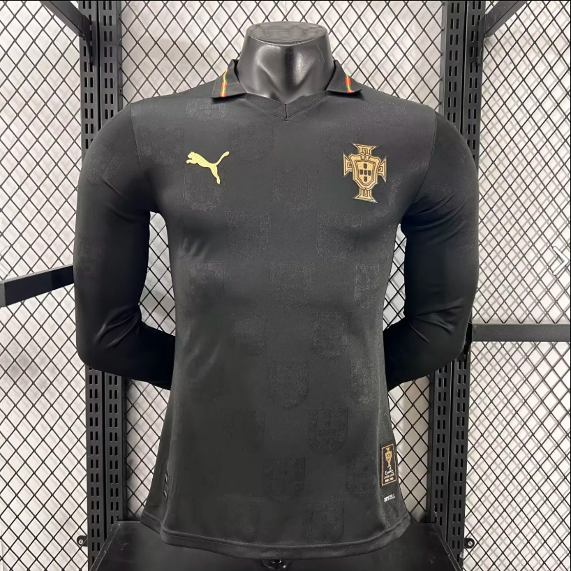 Maillot 25/26 Portugal black player Manches Longues