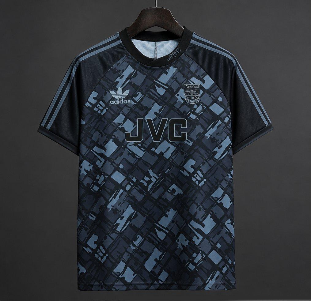 Maillot  Retro 90/92 Arsenal Blackout Black Jersey