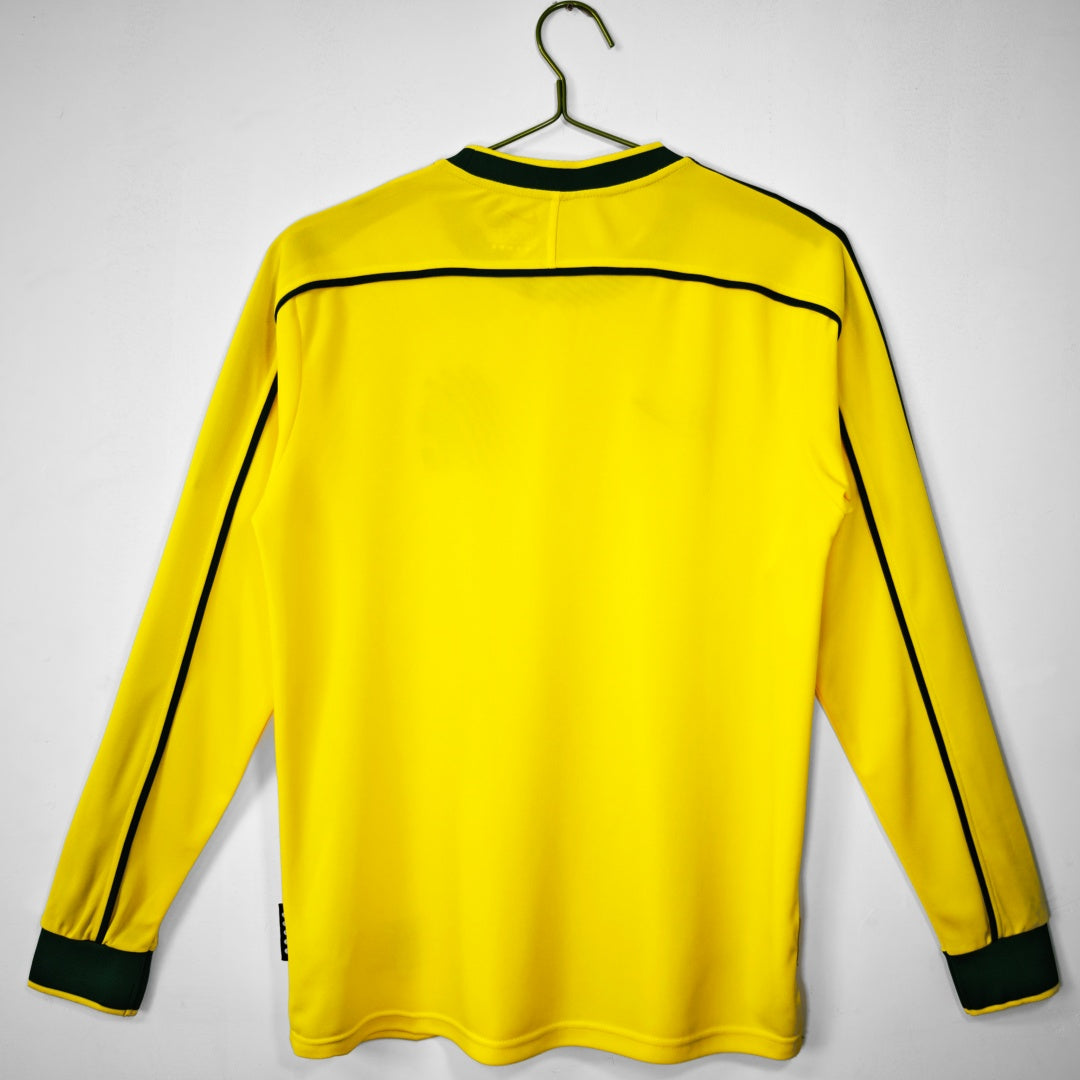 1998 Maillot  Brésil Domicile Rétro  Manches Longues